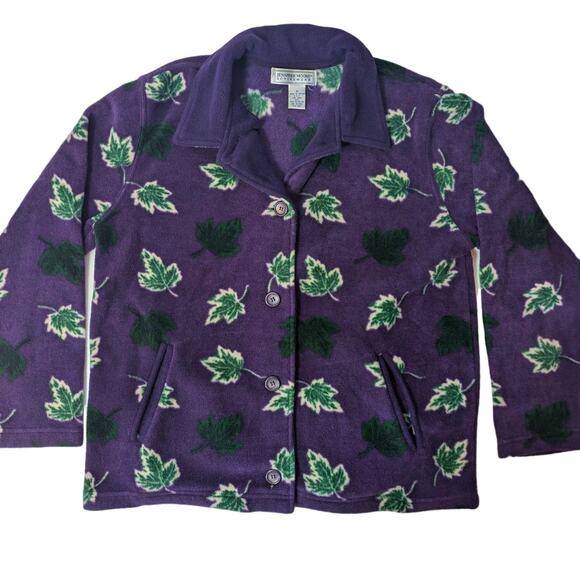 Vintage Jackets & Blazers - Vintage Purple and Green Fleece Jacket